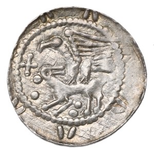 Władysław II l’Esiliato, Cracovia, denaro, aquila e lepre, CROCE e SPADA - BELLISSIMO
