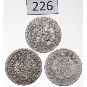 Rakúsko, súprava 3 krejcarov 1624–1657