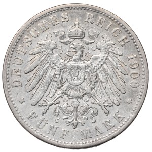 Allemagne, Prusse, 5 marks, 1900