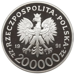 Third Republic of Poland, 200,000 zlotys, 1991 Barcelona Olympics