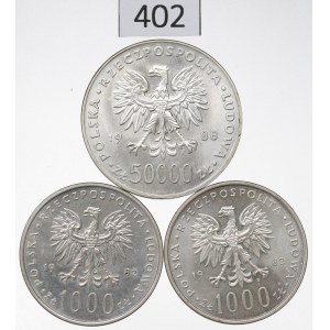 PRL, Zestaw 1.000-50.000 złotych 1982-88