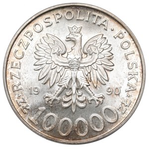 III RP, 100.000 złotych 1990 Solidarność typ A