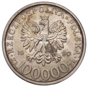 III RP, 100.000 złotych 1990 Solidarność typ B