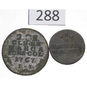 Poniatowski, a set of half-grosz coins and an interesting counterfeit from the half-złotek era