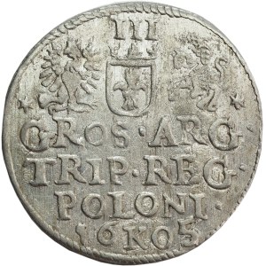 Sigismund III Vasa, Trojak 1605, Kraków - rarer