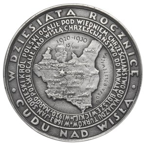 1930 Medal na pamiątkę 10. rocznicy cudu nad Wisłą - późniejsza kopia