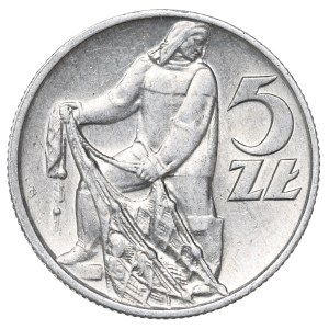 Polská lidová republika, 5 zlotých, 1959, Rybář