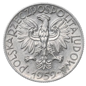 Polská lidová republika, 5 zlotých, 1959, Rybář