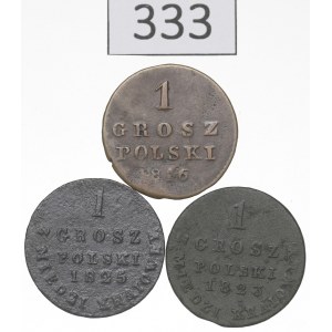 Kingdom of Poland, 1 grosz Set, 1816–25