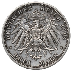 Germany, Preussen, 3 mark 1913 - 25 years of Wilhelm II reign