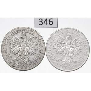 Second Polish Republic, Set of 10 zlotych, 1932–33, Woman's Head