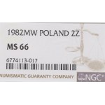 People's Republic of Poland, 2 zlote, 1982 - NGC MS66