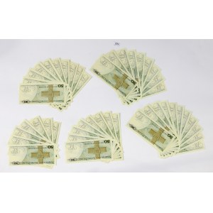 PRL, Set of 46 x 50 złoty 1986 (FL, GA, FK, ET, FG)