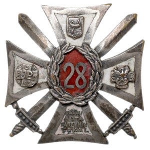 Second Polish Republic, 28th Kaniów Rifle Regiment Badge - miniature