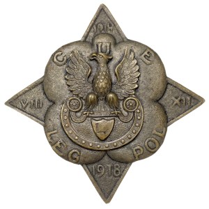 Second Polish Republic, Badge of the Central Office for the Registration of Polish Legions—a rarity