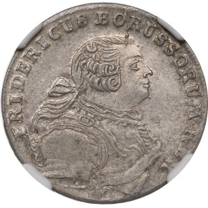 Germany, Prussia, Frederick II the Great, 6 groschen 1756 E, Königsberg - NGC AU58