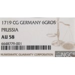 Germany, Preussen, 6 groschen 1719 - NGC AU58
