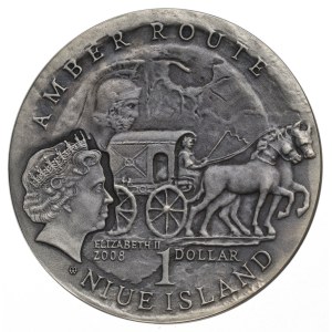 Niue Island, 1 dolar 2008 - Szlak bursztynowy Gdańsk