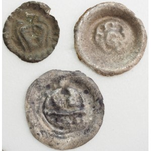 set of 3 bracteates 13th/14th century - POLAND