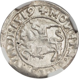 Sigismund I the Old, Half-grosz 1519, Vilnius - NGC MS63 2-MAX