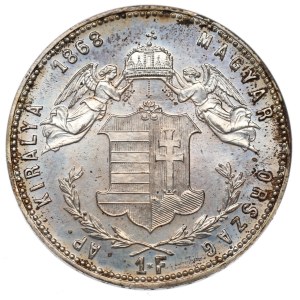 Hungary, Franz Joseph, 1 forint 1868