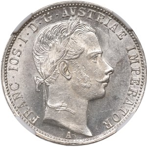 Austria, Franciszek Józef, 1 floren 1861 - NGC UNC Details