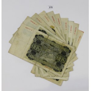 Second Polish Republic, Set of 10 banknotes x 500 złoty of the Bank of Issue