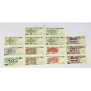 PRL, Set of banknotes 10-500 PLN - 14 pcs.