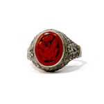 Designer ring with coral