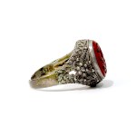 Designer ring with coral