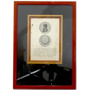 1816 Medaglia a Samuel Linde per il dizionario della lingua polacca - Litografia