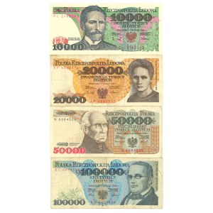 Set of banknotes, 5,000 -50,000 PLN - 4 pcs.