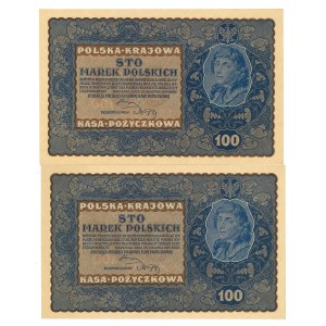 Second Polish Republic, 2 x 100 Polish marks 1919,