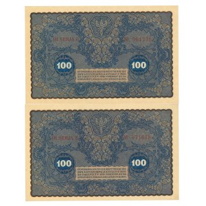 Second Polish Republic, 2 x 100 Polish marks 1919,