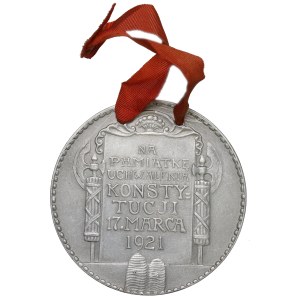 1921, Commemorative Medal Marking the Adoption of the March Constitution—a rarity