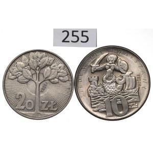 PRL, Zestaw 10-20 złotych 1965-73 - Próby