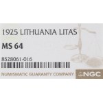 Lithuania, 1 litu 1925 - NGC MS64