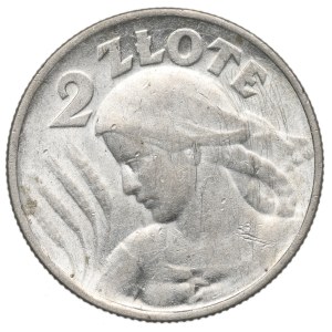 II RP, 2 złote 1924 (odwrotka), Filadelfia Kobieta i kłosy