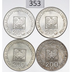 PRL, Zestaw 200 złotych 1974 Mapa