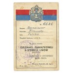 PSZnZ, Commemorative Badge ID Card of the 6th Lviv Division