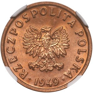 People's Republic of Poland, 5 groszy, 1949 - NGC MS63 RD