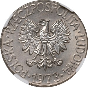 Volksrepublik Polen, 10 Złoty 1973 Kościuszko – Münzfehler NGC UNC Details