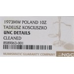 Volksrepublik Polen, 10 Złoty 1973 Kościuszko – Münzfehler NGC UNC Details