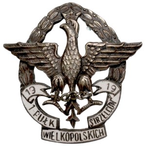 55th Poznań Infantry Regiment Badge, Leszno — engraved