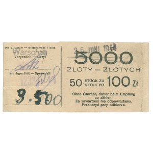 Bank note banderole - 100 złoty 1941