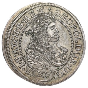 Schlesien under Habsburgs, Leopold I, 15 kreuzer 1674 SHS, Breslau