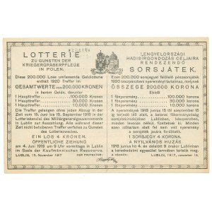 Lublin, 4-crown lottery ticket 1917/1918