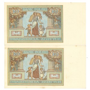 Second Polish Republic, 20 złoty 1931 - set of 2 pcs.