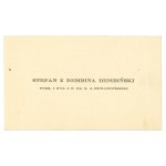 Second Polish Republic, Business Card of Col. Stefan Dembiński—Commander of the 8th Uhlan Regiment
