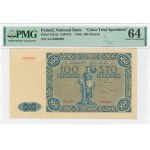 PRL, 100 złoty 1948 - AA 0000000 - ACCEPT - PMG 64
